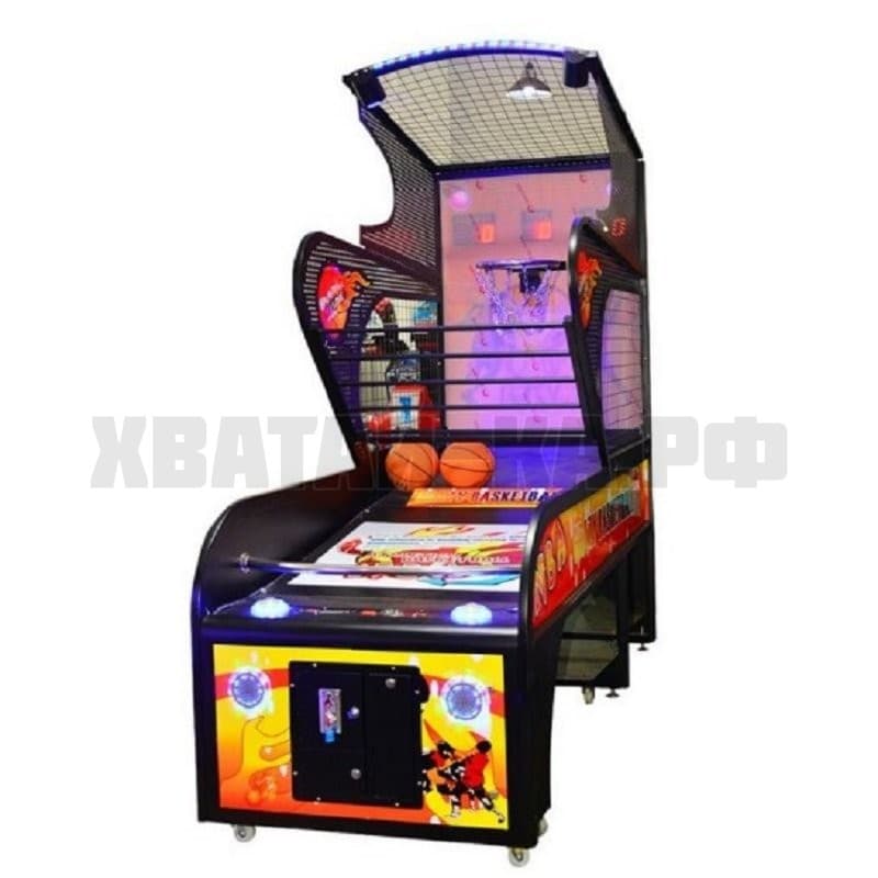Крытый электронный игровой автомат с баскетбольным кольцом