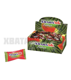 Жевательная резинка с начинкой Холодок с ароматом арбуза (флоу-пак) 20*100 штук